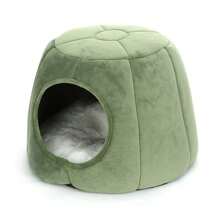 Cama Cueva Acogedora de Peluche para Hurones, Erizos, Cobayas y Hámsters, Casa para Mascotas - pirámide gris - Ver 7