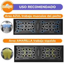Shang's Tabla push ups para lagartijas tabla para lagartijas tablero para flexiones - Negro - Ver 4