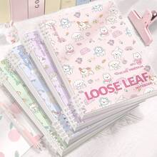 A5/B5 笔记本/日记本、动物和花卉主题日记本、活页记事本、适合日常学习、60 页练习本、学校和办公用品、返校用品 - 彩色 - 查看 1