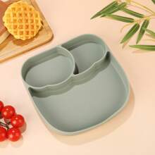 1 pezzo Piatto per bebè e bambini piccoli - Antiscivolo, con super forte quadrupla ventosa - Piatti in silicone con ventosa al 100% per neonati - Piatti divisi per bambini/neonati - Con ventose