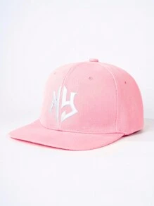 1pc Embroidered Gothic LA Letter Adjustable Flat Brim Baseball Cap, Outdoor Sun Protection Casual Hat Suitable For Spring, Autumn, Travel, Beach, Y2K Style For Boys And Girls - Flat Brim Baseball Cap - View 4