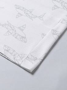 1 Stück Herren Weißes bedrucktes Fitness-Top für Gym, Workout, Laufen - Weiss - Übersicht 6