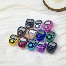 1个可复位液晶5位电子指环计数器，带数字显示，适用于运动、训练、穆斯林念珠和念珠手环计数器 - 彩色 - 查看 2