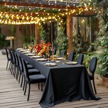 Tovaglia rettangolare extra large realizzata in tessuto elastico di spandex - ideale per matrimoni, feste, picnic e altro ancora - decorazione versatile adatta a qualsiasi occasione, inclusa la decorazione del tavolo da matrimonio, il campeggio, la protezione del tavolo e la decorazione per le vacanze
