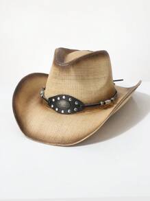 1pc Women's Western Cowboy Hat, Suitable For Beach Sun Protection, Music Festival, Western Cowboy Themed Events, Vintage Parties, Costume Parties, Performances, Daily Wear
