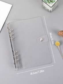 1 Caderno Criativo, PVC, Fichário Tátil de Folhas Soltas, Capa de Caderno Transparente para Anotações, De Volta às Aulas, Material Escolar