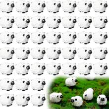 10pcs Mini Resin Sheep Statues Figurines, Cute Ornaments For Indoor/Outdoor Fairy Garden, Landscape Decor, Accessories For Middle East Festivals & Parties (Classic Style)
