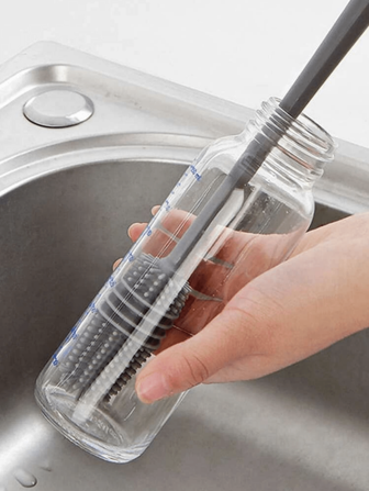 360度全方位清洁：1个硅胶杯刷，轻松去除茶渍，适用于厨房、浴室、家居、家用用品