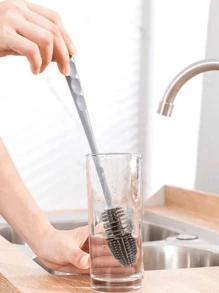 Poder de Limpeza de 360 Graus: 1 Peça Escova de Silicone para Xícaras para Remoção Fácil de Manchas de Chá, Cozinha, Banheiro, Casa, Suprimentos Domésticos - Multicolorido - Visão 9