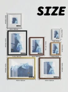 精美相框，尺寸可选4x6、5x7、8x8、8x10、12x12、11x14、12x16英寸，方形和长方形人像相框，适合壁挂或桌面摆放，颜色可选黑色/白色/木色/棕色/金色 - 多色 - 查看 3