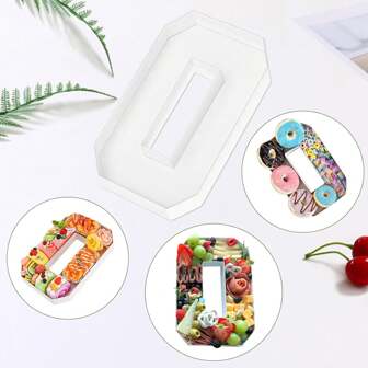 10-Inch 0-9 Number Cake Display Tray, Reusable Food Serving Tray For Fruits, Snacks, Suitable For Birthday Party, Wedding, Anniversary, Celebration Events