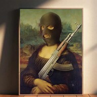 1pc,Mona Lisa Wall Art,Vibrant And Fashionable Parody Of Famous Paintings Decor Room, Interesting College Style Aesthetic,Vintage Poster Canvas Print, Minimalism Canvas Painting, Suitable For Home Decoration, Bar Cart,Cafe, Patio,Club, Music Room,Birthday Gift,Living Room, Bedroom, Living Room, Home Office, Kitchen,Bathroom Decoration, The Perfect Gift For Your Friends,Wall Decoration Gift 20*28 Inch, Unframed