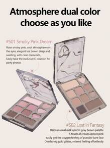 VEECCI 美丽梦幻十色眼影盘持久不脱妆珠光闪光章多色眼影大地色学生款价格实惠，非常适合万圣节和晚间活动 - S02 Lost in Fantasy - 查看 5