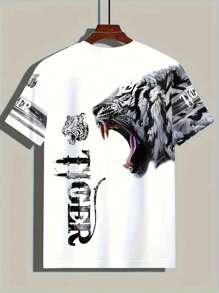 Men's Fashion Casual Crew Neck T-Shirt Top - Multicolor - View 4