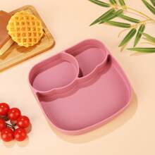 1 pezzo Piatto per bebè e bambini piccoli - Antiscivolo, con super forte quadrupla ventosa - Piatti in silicone con ventosa al 100% per neonati - Piatti divisi per bambini/neonati - Con ventose