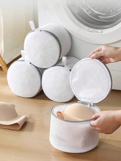 1pc Bra Laundry Wash Bag Mesh Bag Washing Bag For Delicate Underwear And Bras, Breathable Mesh Lingerie Wash Pouch, Durable Protecting Bag For Hand Wash And Machine Cycle, Prevents Snagging And Color Transfer, Ideal Travel Companion And Garment Care Accessory, Versatile Mesh Laundry Tote For Lingerie, Bras, Underwear, Socks, Hosiery, And Delicate Fabrics, Keeps Your Essentials Organized And Fresh