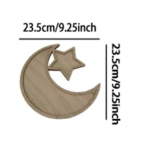 1PC Decorative Moon And Star Tray Set For Eid, Golden Ramadan Serving Dishes For Nuts, Dates, And Candies, Elegant Islamic Inspired Snack Bowls, Unique Crescent And Star Shaped Plates, Perfect For Holiday Feasts And Festive Gatherings, Great For Festivals And Special Occasions, Adds Festive Touch To Your Dining Table. - Multicolor - View 5