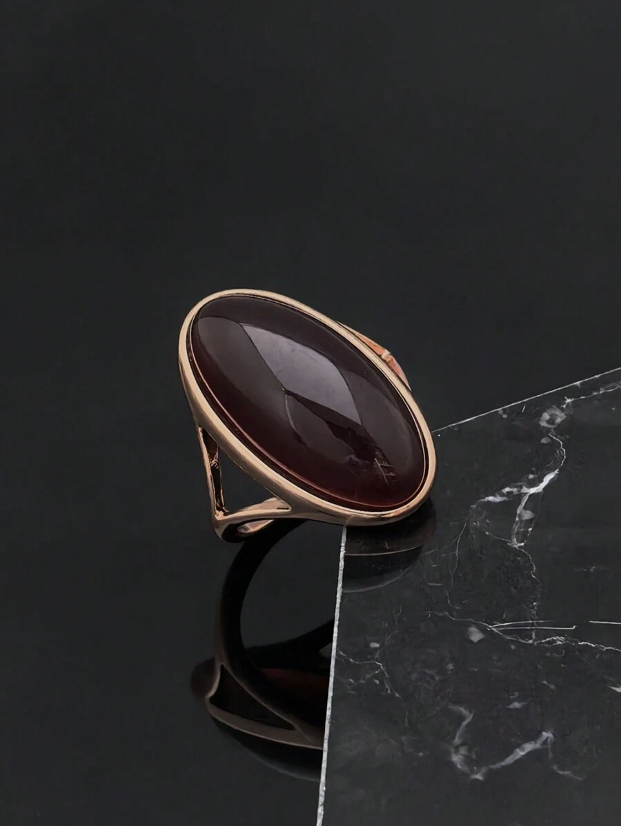 2026 Luxurious And Elegant High Quality Golden Artificial Red Crystal Imitation Red Ruby Ring Is Suitable For Women In Europe The Middle East, And The United States - Gold Ring - View 1