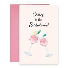 1pc Funny Bridal Shower Card, Wedding Congratulations Card, Bachelorette Party Card, Bridal To Be Gift, Cheers To The Bride To Be