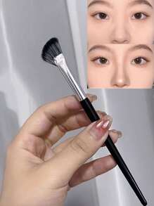 4pcs Nose Contour Concealer Brush Set, Angled Contour Fan Brush, Ultra-Thin Nose Shadow & Eye Shadow Blending Brush, Soft Precise Makeup Tools