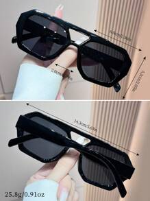 3pcs Y2K Asymmetric Fashion Glasses, Summer Beach Vacation Glasses, Colorblock Bohemian Style, Create Summer Beach, Outdoor, Travel Atmosphere - 3pcs - View 3