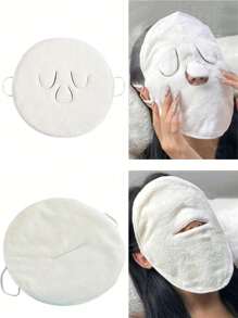 1pc Hot Compress Face Towel Masks, Reusable Facial Steamer Towel For Hot Cold Skin Care