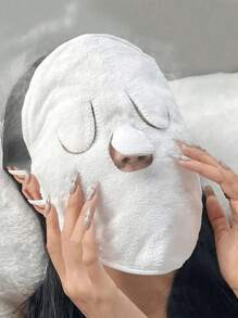 1pc Hot Compress Face Towel Masks, Reusable Facial Steamer Towel For Hot Cold Skin Care