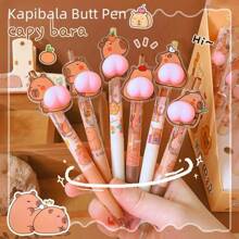 10/6/3/1pc(S) Capybara Butt Shaped Squeeze Stress Relief Cartoon Decorative Ballpoint Pen