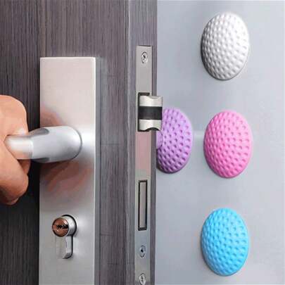 1/2/4/20pcs Door Handle Lock Protection Pad, Silent Door Wall Anti-Collision Pad, Starfish Golf Ball Shaped Rubber Anti-Collision Pad