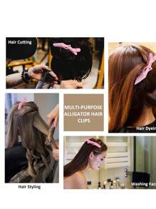 10 قطع مجموعة تصفيف الشعر: زجاجة رذاذ شعر سعة 200 مل، طقم 3 أمشاط، 6 مشابك شعر على شكل تمساح، مناسبة للاستخدام المنزلي/صالون، إكسسوارات الشعر - متعدد الألوان - مشاهدة 5