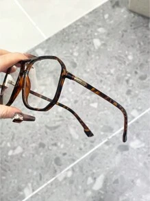 1 副女士飞行员眼镜框时尚眼镜，多功能装饰性非处方眼镜 - 彩色 - 查看 3