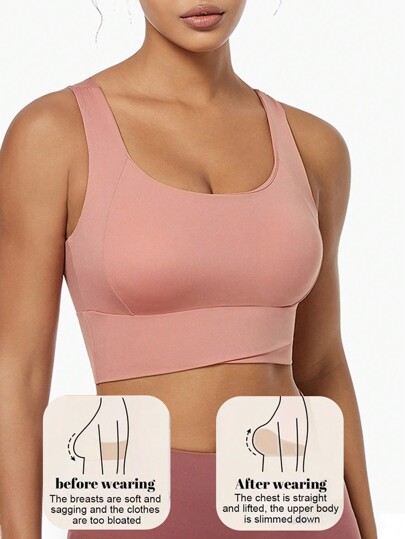 Yoga Tank Tops Breathable Sports BH Shockproof Gathered Function Giving You Beautiful Back Shape Workout Gym Top view 5