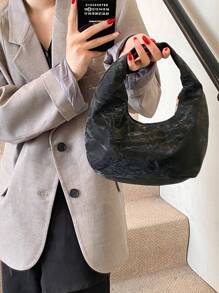 Fashionable Casual Versatile Solid Color Minimalist Shoulder Bag