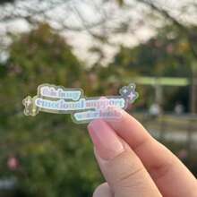 这是我的透明水瓶笔记本电脑贴纸/柔和的魔法快乐 Inspo 贴花手机计划器 - 彩色 - 查看 3