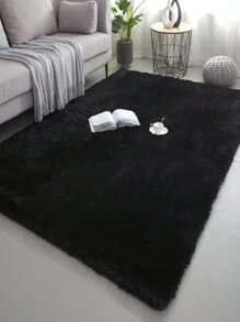 Plush Rug 180 Cm X 200 Cm To Create A Modern Decoration In Any Area Of The Home. Various Colors. - Black - View 2