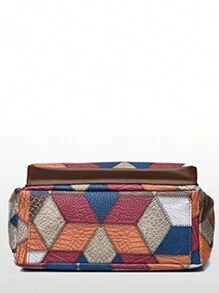 新款多功能中年女性手提包、妈妈包、婆婆包，柔软皮革质感单肩斜挎包 - 卡其色 - 查看 5