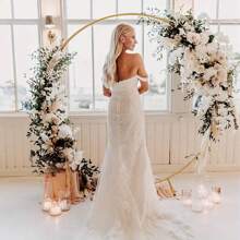 Floral Arch Kit - 1Set Gold Metal Round Party Arch Frame - Sturdy, Easy-To-Assemble Decoration For Weddings, Birthdays, Parties And Anniversaries - Versatile Backdrop For Indoor/Outdoor Celebrations - Gold - View 6