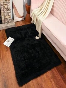 Plush Rug 180 Cm X 200 Cm To Create A Modern Decoration In Any Area Of The Home. Various Colors. - Black - View 3