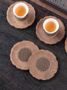 Japanese Style Lotus Coasters, Heat Insulation Mats, Robust Bamboo And Metal Teapot Holders, Tea Cup Accessory Sets