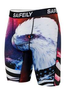 Men's Free Eagle Printed Boxer Briefs - Multicolor - View 2