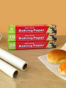 1/3 卷，耐热不粘烘焙纸卷，一次性空气炸锅内衬 - 196.85 英寸/393.7 英寸长，不粘耐热烤盘，防水防油烹饪纸，烘焙工具，适用于空气炸锅和烹饪，必备厨房配件