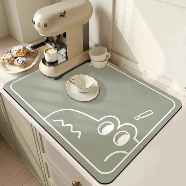 Tapis absorbant pour grande cuisine, tapis de séchage d'ustensiles à café, tapis de séchage, séchage rapide, pour salle de bain, tampon de séchage, robinet de cuisine, set de table