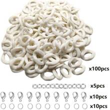 100set/25pcs 17x23/20X28mm Macaron Color Twist Chain Beads Buckle For Diy Fashion Necklace Phone Bag Chain Jewelry Making Decorative Accessories - Multicolor - View 21