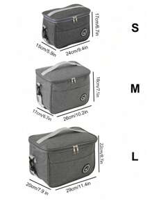 1 个保温午餐袋，可重复使用保温午餐袋防漏大号午餐盒冷藏手提袋，防水便携，适合在办公室、野餐或海滩派对携带，保持食物新鲜，返回学校