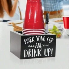 2 stuks houten wegwerpbeker opbergdoos vierkant bureau bar koffieshop papieren bekerhouder,