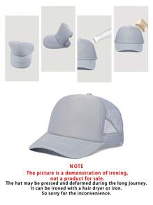 1pc Men's Embroidery Trucker Cap, Fashion Element Baseball Hat For Outdoor Sun Protection Casual, Suitable For Spring, Autumn, Travel, Beach