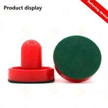 2 件套 96 毫米空气球拍、曲棍球桌握把 ABS 圆盘、60 毫米桌面曲棍球桌配件、桌上足球球拍配件 - 紅色 - 查看 4