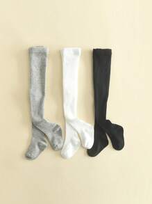 3 件装 女童打底裤 紧身裤 幼儿连裤袜 儿童长筒袜 - 彩色 - 查看 5