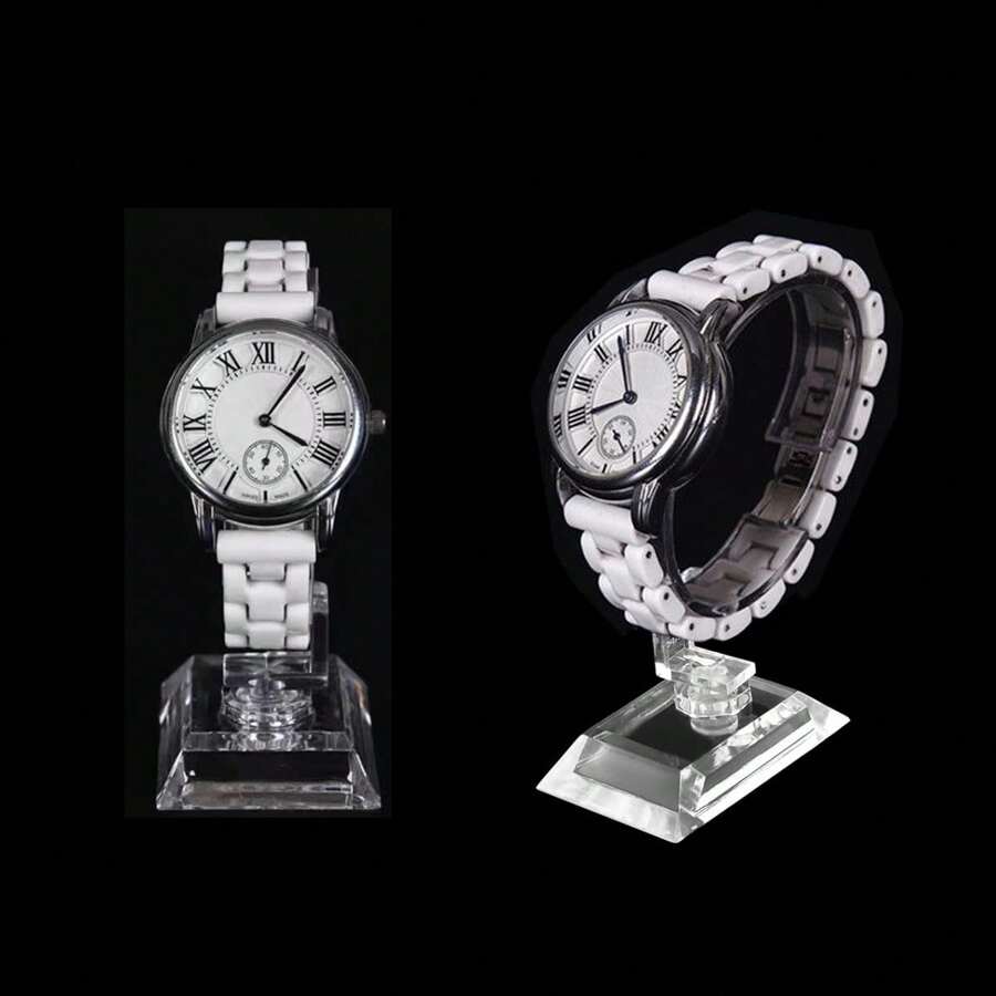 1PC/2 PCS Clear Watch Display Stand Wrist Jewelry Bracelet Display Stands Rack Shop Showcase Holder Stretchie Bangle Bracelet Display Stand Back To School - Clear - View 1