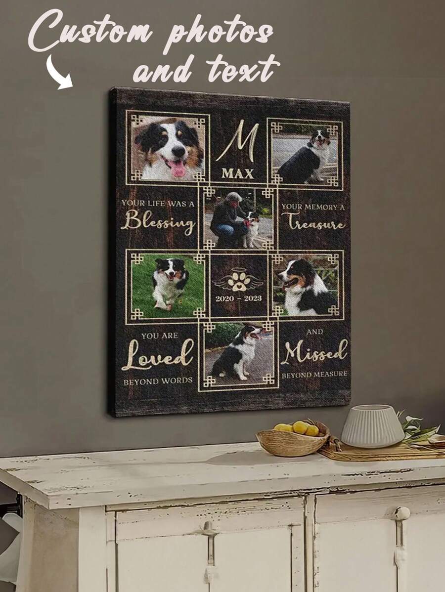 Tranh Canvas Ảnh Cá Nhân Hóa, Quà Tặng Mất Chó, Quà Tặng Tưởng Niệm Thú Cưng, Chia Buồn Với Chó, Chúa Thấy Bạn Mệt Mỏi, Nhiều Lựa Chọn Họa Tiết - Nhiều màu - Xem 1